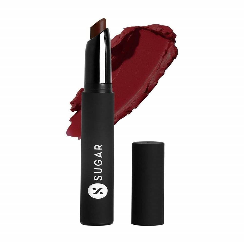 Sugar Matte Attack Transferproof Lipstick - Maroon Vibe (Dark Red) - Distacart