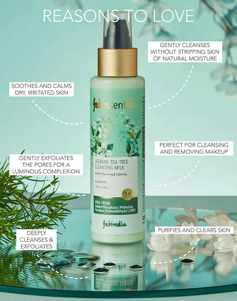 Fabessentials Jasmine Tea Tree Cleansing Milk - Distacart