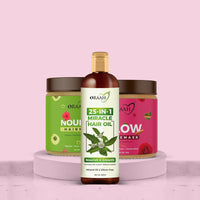 Thumbnail for Oraah Beauty Care Combo (Hair oil + Hair Mask + Ubtan Face Mask) - Distacart