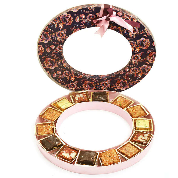 Ghasitaram Round Purple Assorted Bites Box - Distacart