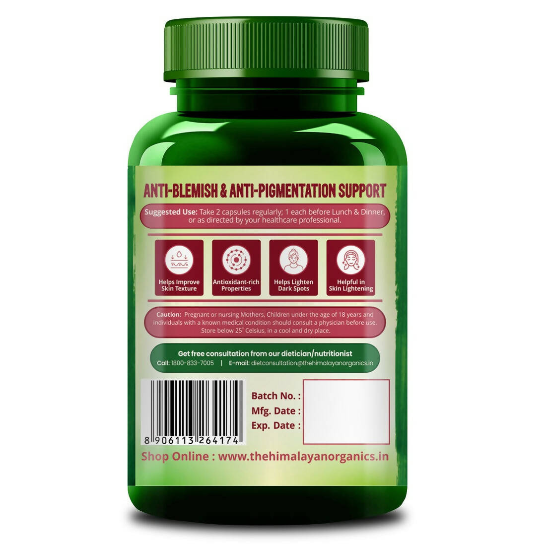Himalayan Organics Dark Spots Pigmentation Support Capsules - Distacart