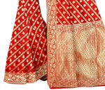Thumbnail for Vamika Weaving Banarasi Jacquard Saree - Red - Distacart