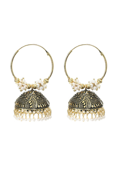 Mominos Fashion Johar Kamal Women's Latest Designer Golden Color Jhumkas - Distacart