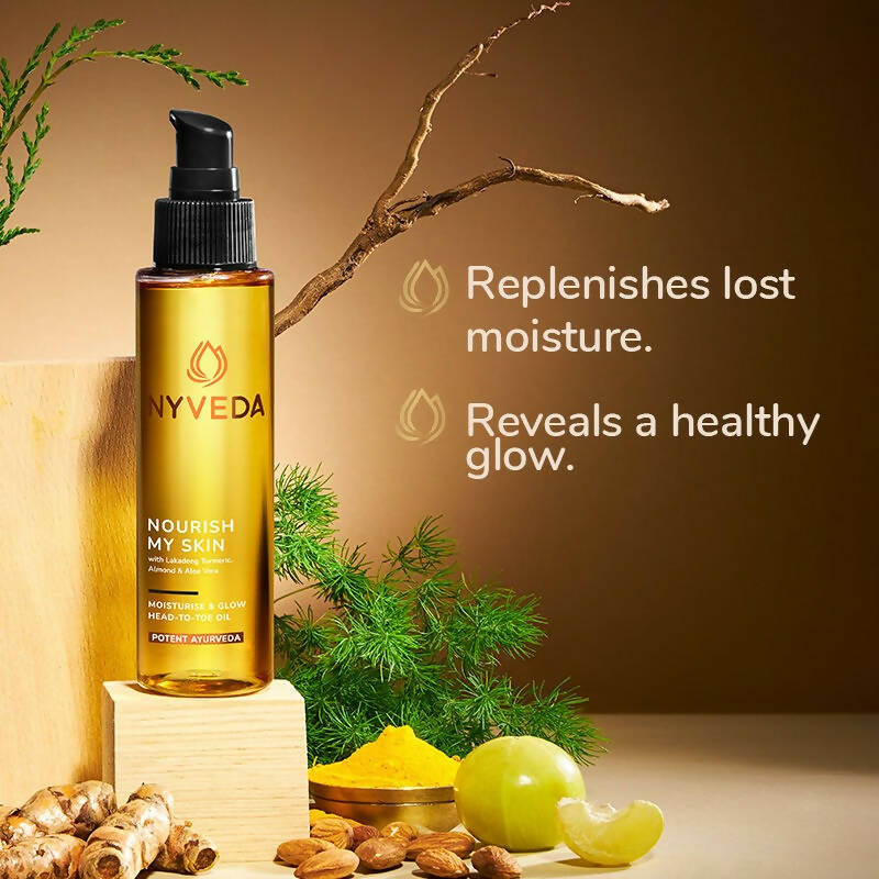 Nyveda Body Oil | Nourish My Skin Moisturise & Glow Head-To-Toe - Distacart