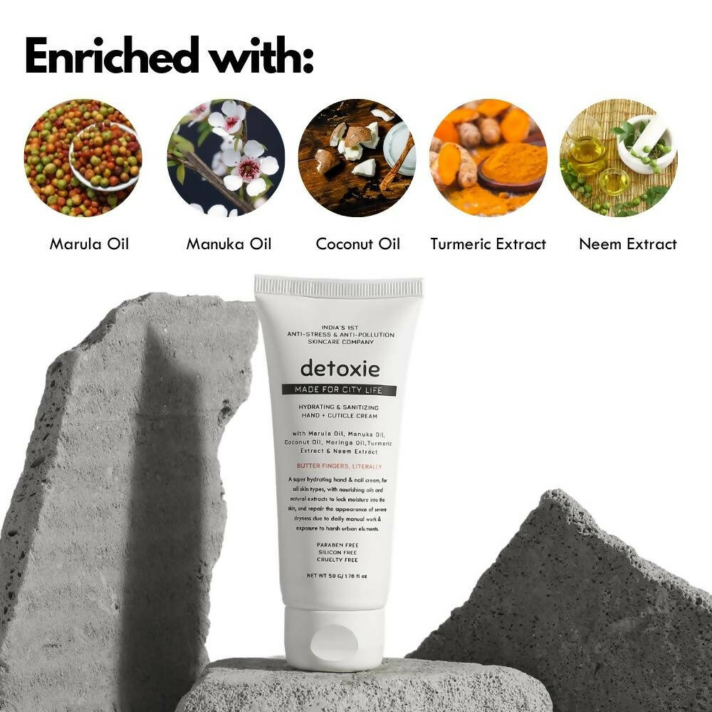 Detoxie Hydrating & Sanitizing Hand & Cuticle Cream - Distacart
