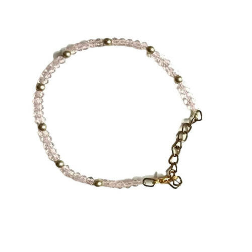 Tiaraa Pink Alloy Beads Bracelets With Stones For Girls - Distacart