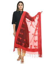 Thumbnail for Mominos Fashion Red Orgenza Chikan Work Dupatta