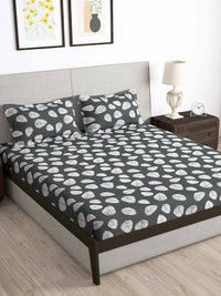 Thumbnail for Story@home Green & White Floral Microfiber 180 TC Bedsheet With Pillow Cover - Distacart