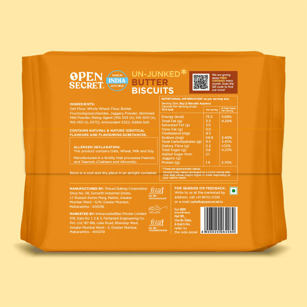 Open Secret Un-Junked Butter Biscuits - Distacart