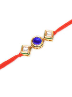 Thumbnail for Designer kundan Rakhi - Ruby Raang - Distacart