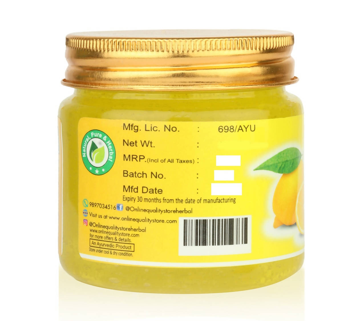 Online Quality Store Natural Lemon Gel - Distacart