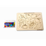 Thumbnail for Kraftsman Vegetable Identification Puzzle Board with Color Kit Included - Distacart