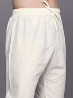 Thumbnail for Manyavar Men Navy Blue Embroidered Regular Thread Work Kurta with Pyjamas - Distacart