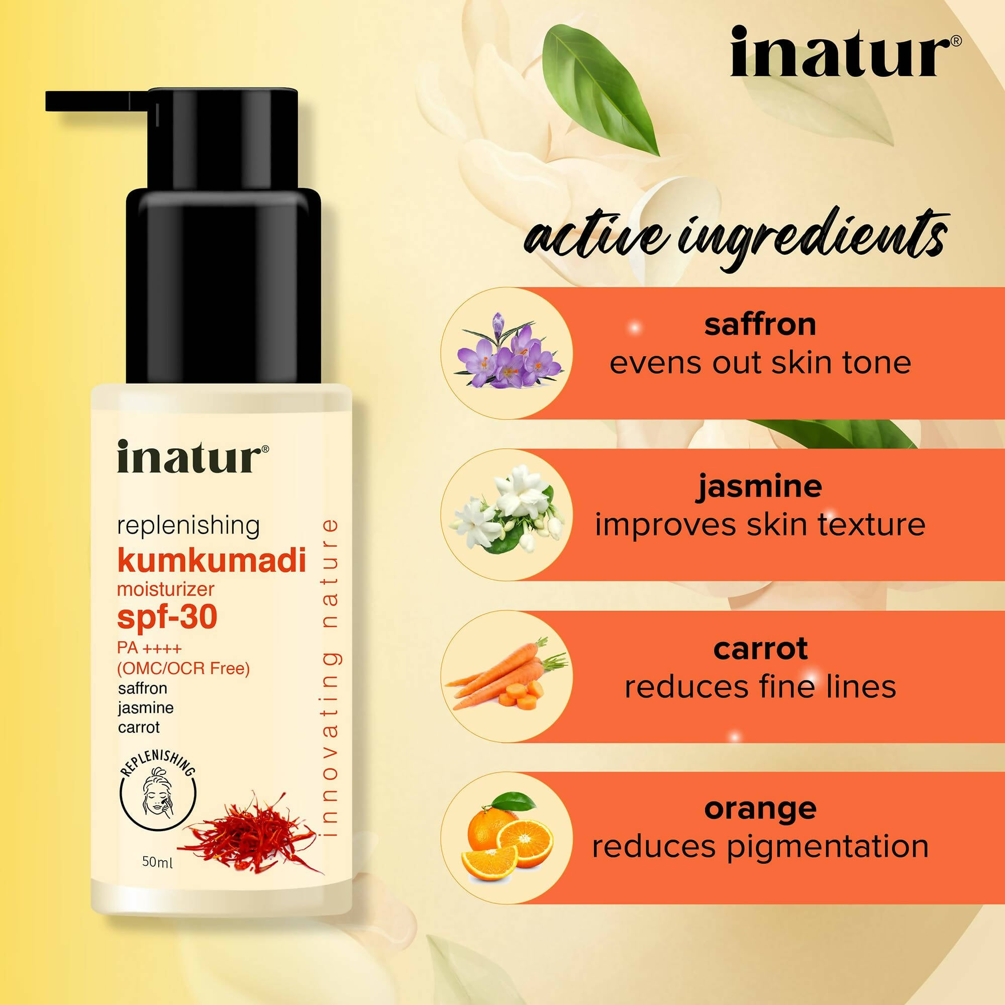 Inatur Kumkumadi Sunscreen SPF 30 - Distacart