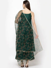 Thumbnail for Myshka Women Green Kurta with Palazzos & With Dupatta - Distacart