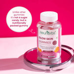 Thumbnail for Neuherbs Glow Skin Gummies (No Added Sugar) - Orange Flavor - Distacart