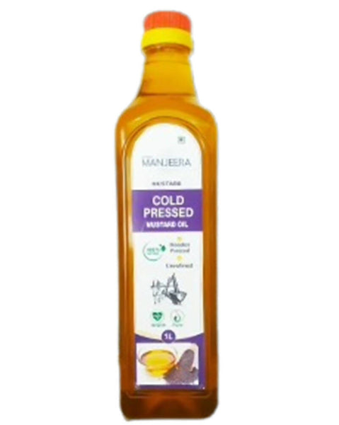 Manjeera Mustard Cold (Wood) Pressed Edible Oil - Distacart