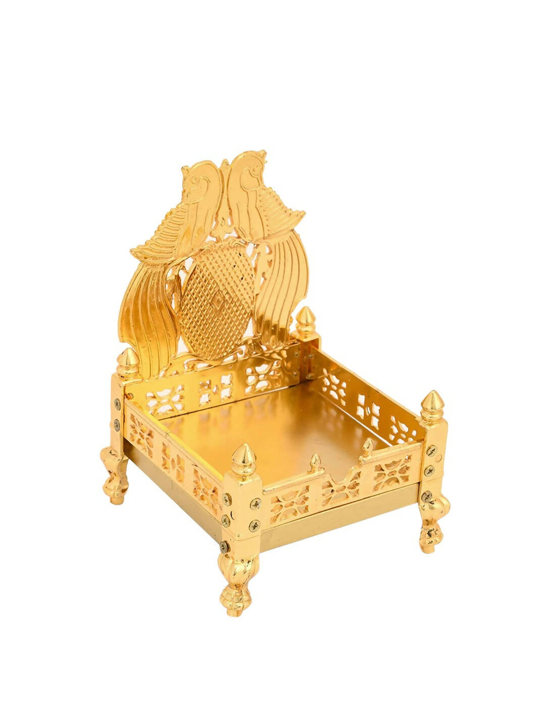 CraftVatika Gold-Toned Singhasan Chowkie - Distacart