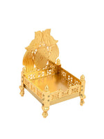 Thumbnail for CraftVatika Gold-Toned Singhasan Chowkie - Distacart