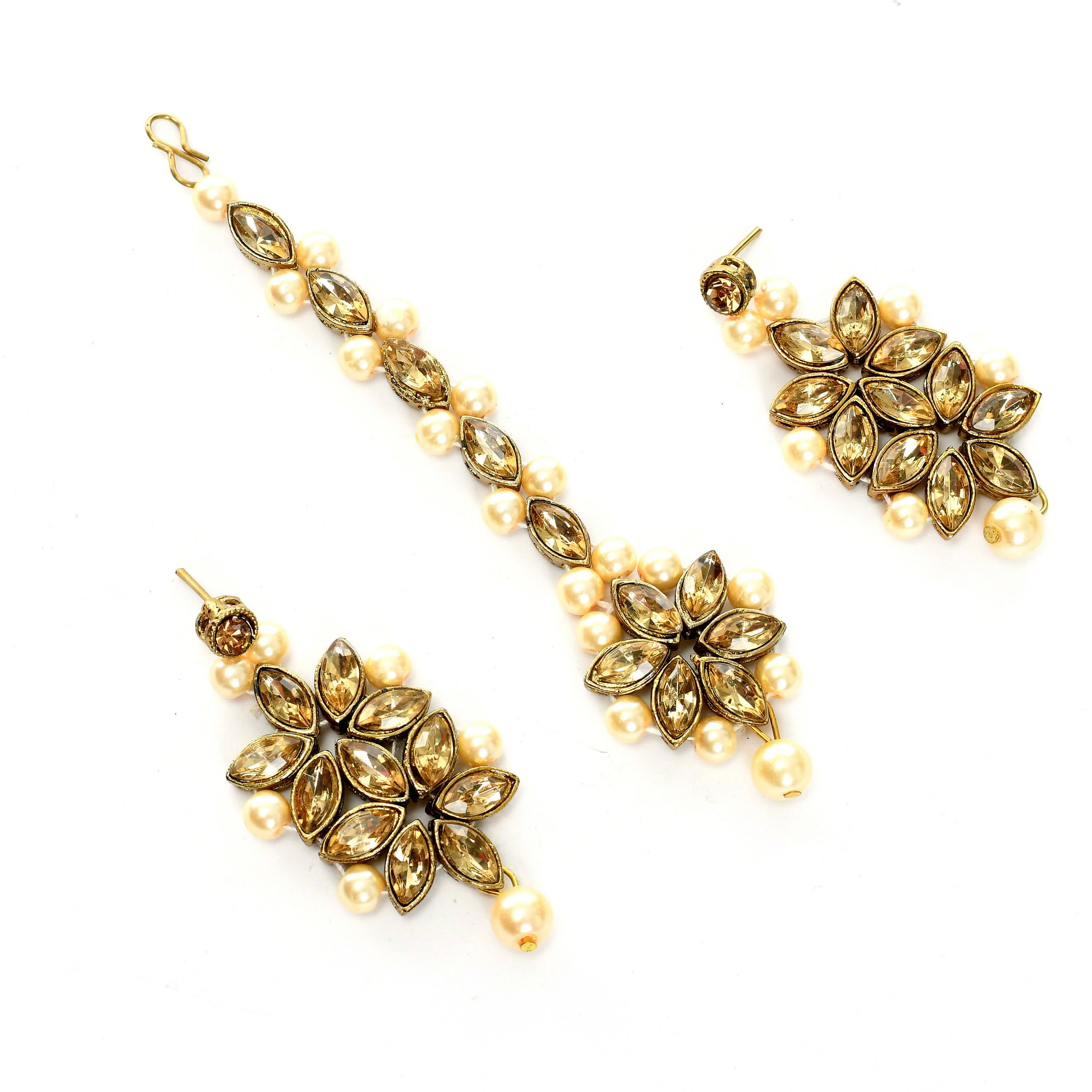 Mominos Fashion Johar Kamal Gold-Plated Brass Finish Kundan/Pearls Choker For Women (Golden) - Distacart