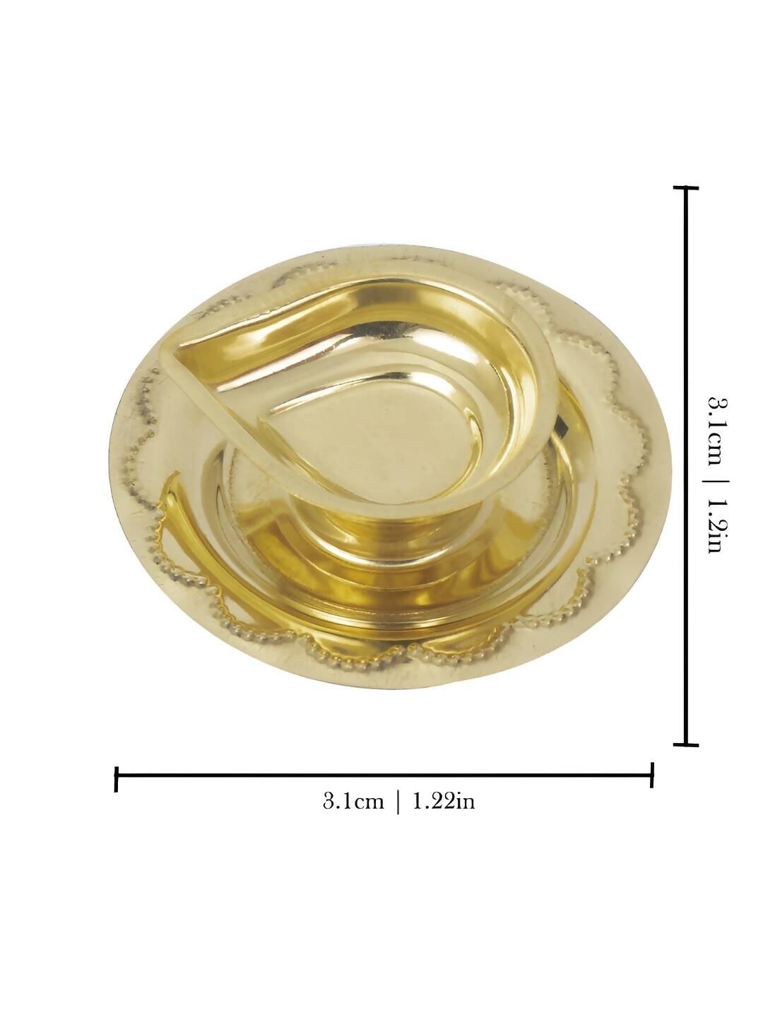 Spillbox Gold-Toned Brass Deepak Diya Pooja Essential - Distacart