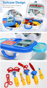 Thumbnail for Sardar Ji Ki Dukan Pretend Play Doctor Play Sets For Boys/Girls/Kids Doctor Kit Toys With Suitcase - Isi Approved (Doctor Set - Box) - Distacart