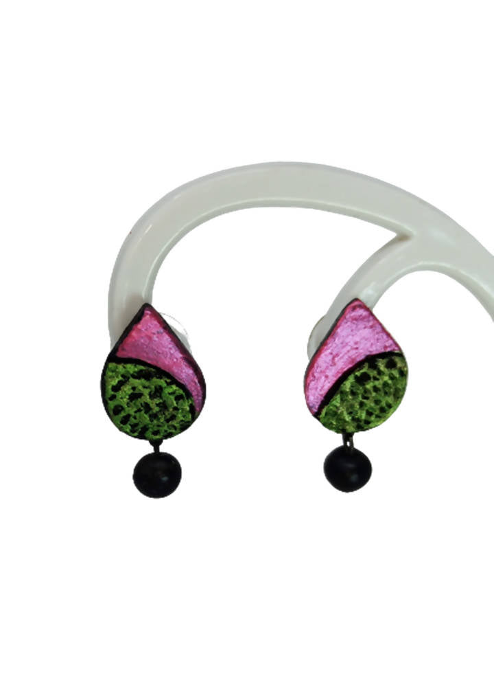 Terracotta Water Drop Ear Studs