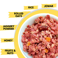Thumbnail for Born Reborn Strawberry Oats & Millets Muesli with Honey and Jaggery - Distacart