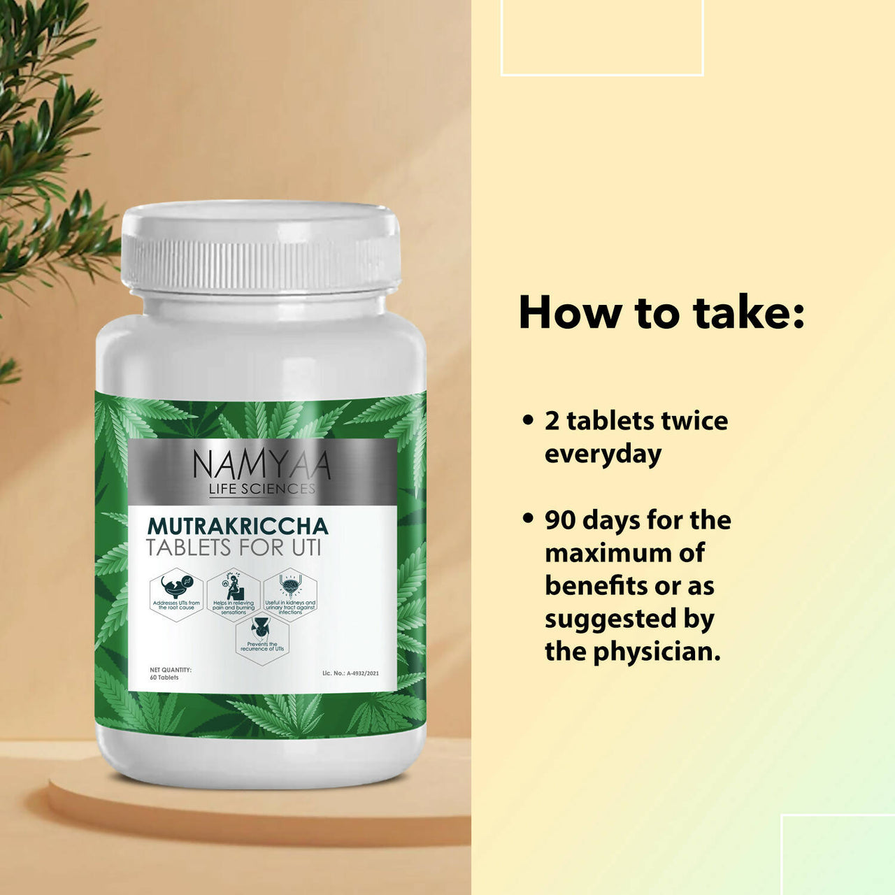 Namyaa Mutrakriccha Tablets for UTI - Distacart