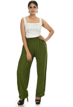 Thumbnail for Mominos Fashion Moeza Reyon Cotton Mehndi Green Color Straight Palazzo