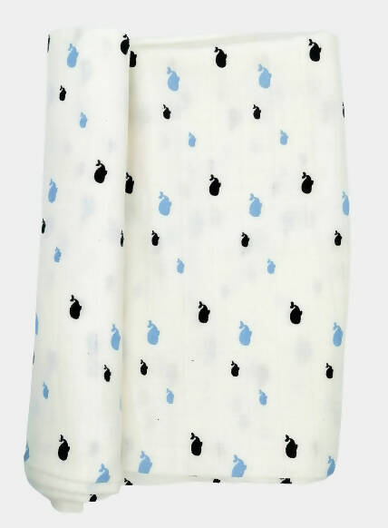Kindermum Organic Cotton Muslin Swaddle Blanket 110 Cm X 110 Cm - Set Of 3 - Distacart