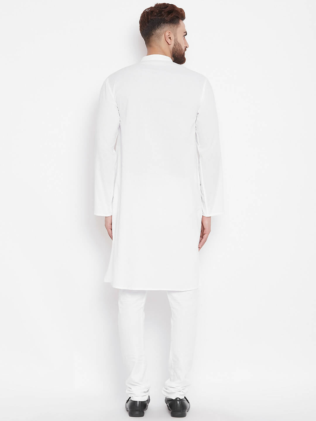 Even Apparels White Color Pure Cotton Band Collar Men's Kurta - Distacart