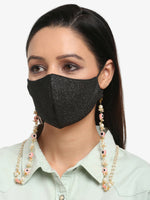 Thumbnail for Pink Gold-Toned Evil Eye Beaded Mask Chain - Ruby Raang - Distacart