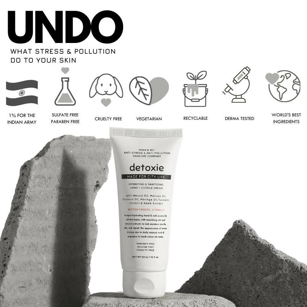 Detoxie Hydrating & Sanitizing Hand & Cuticle Cream - Distacart