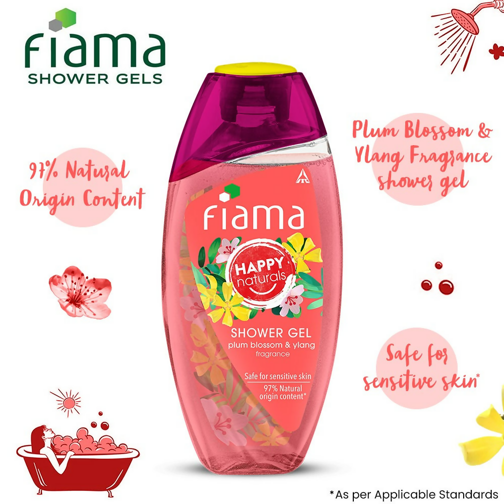 Fiama Happy Naturals Shower Gel With Plum Blossom and Ylang - Distacart