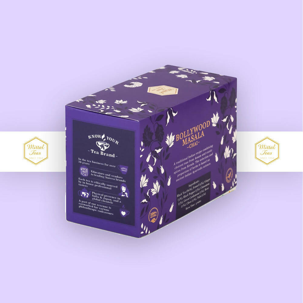 Mittal Teas Bollywood Masala Chai - Eco-Friendly Bags - Distacart