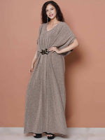 Thumbnail for Women Republic Hand Embellished Golden Gown - Distacart