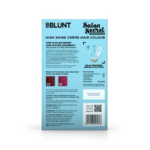 BBlunt Salon Secret High Shine Crème Hair Colour - Cherry Red - Distacart
