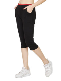 Thumbnail for Asmaani Black Color Capri Type with Two Side Pockets.