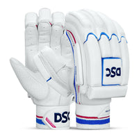 Thumbnail for DSC Intense Frost Leather Cricket Batting Gloves for Mens - Right Hand, White, One Size - Distacart