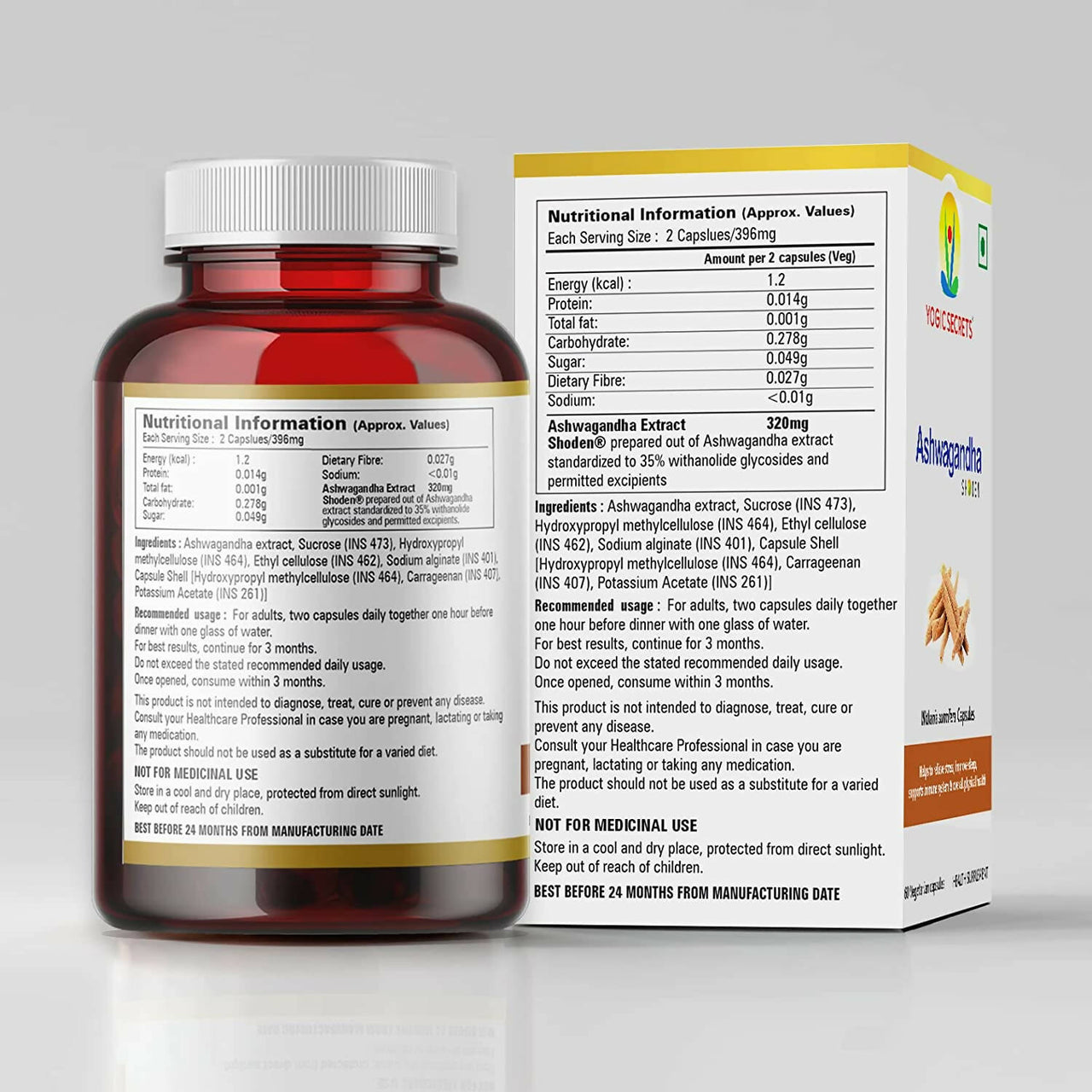 Yogic Secrets Ashwagandha Capsules - Distacart