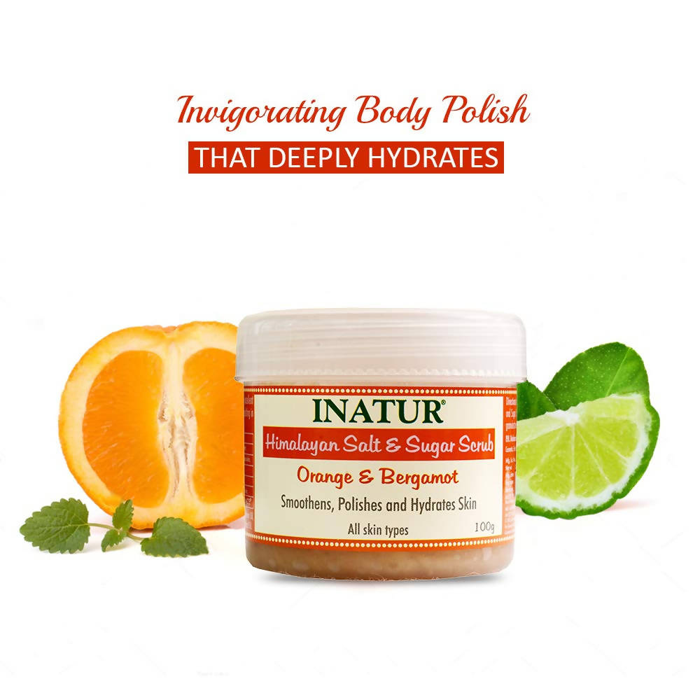 Inatur Himalayan Salt & Sugar Scrub - Orange & Bergamot