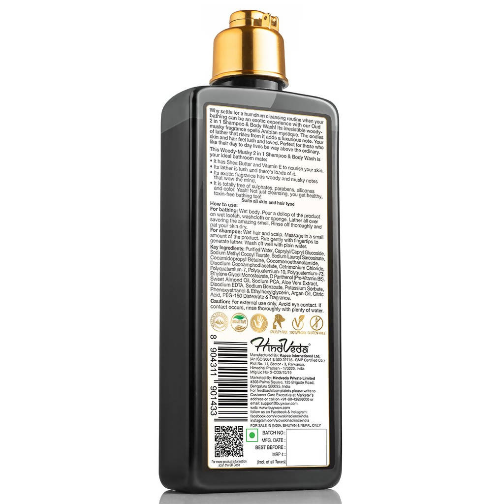 Wow Skin Science Men Oud 2-In-1 Shampoo And Body Wash - Distacart