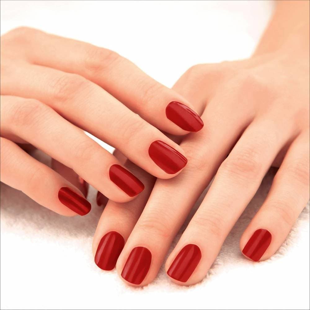 Lakme 9 To 5 Primer + Gloss Nail Colour - Cherry Red - Distacart