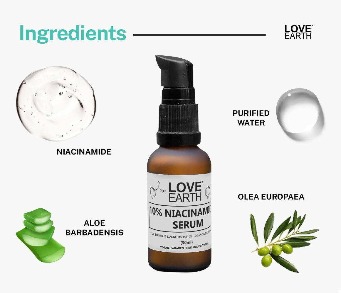Love Earth 10% Niacinamide Serum - Distacart