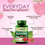 Thumbnail for Organics Raspberry 800 mg, Healthy Weight Loss: 60 Vegetarian Capsules