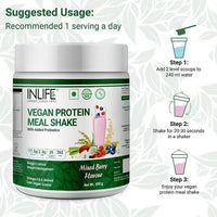 Thumbnail for Inlife Vegan Protein Meal Mixed Berry Flavour