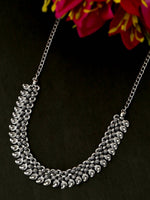 Thumbnail for NVR Women Silver-Plated Oxidised Necklace - Distacart