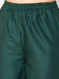 Thumbnail for Myshka Women Green Kurta with Palazzos & With Dupatta - Distacart