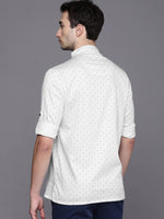 Thumbnail for Manyavar Men White Geometric Kurta - Distacart